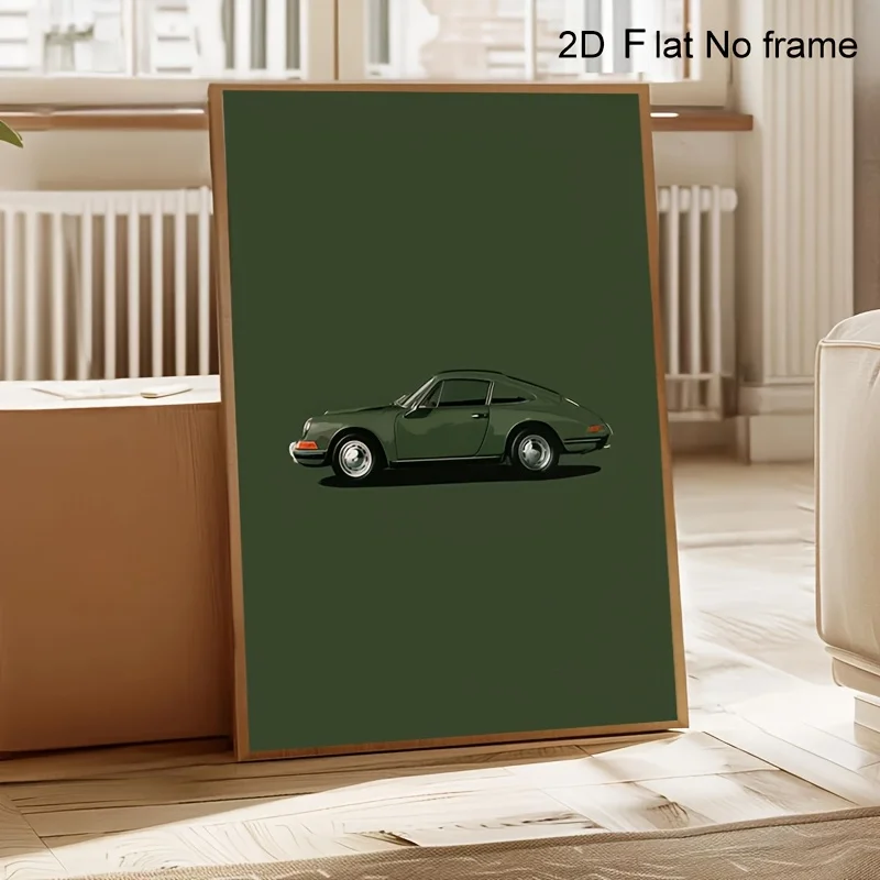 Classic Sports Car Canvas Prints Poster Modern Luxury Creative Green Car Art Prints Living Room Bedroom Wall Art Home Decor