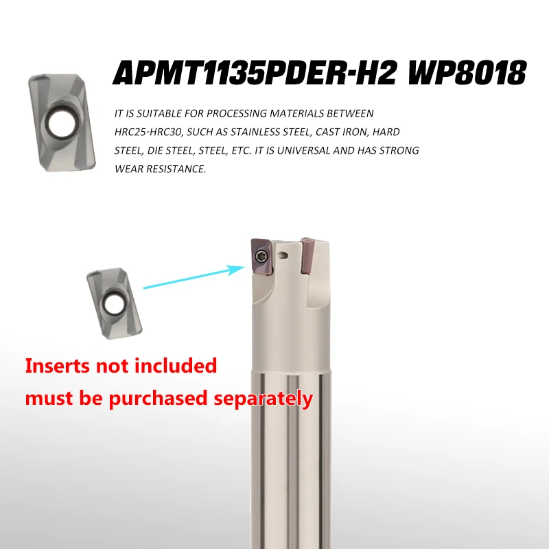 BAP300R CNC Tool Holder Roughing Right Angle Milling Cutter Bar for Carbide inserts APMT1135 Machining handle Tool