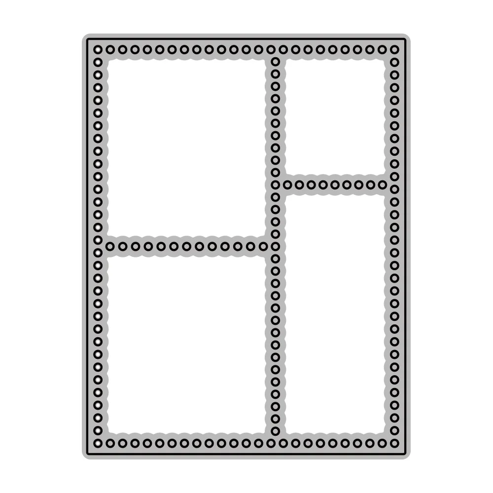 Mangocraft Rectangular Metal Cutting Dies For DIY Scrapbooking Handmade Paper Card Embossed Decorative Craft Die Cuts