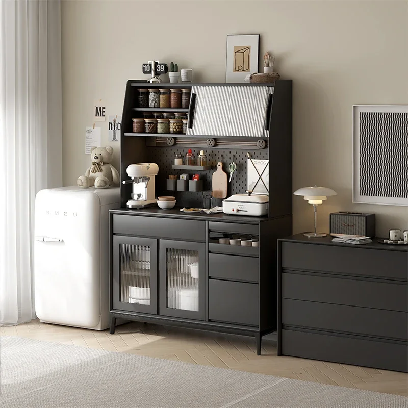 Lemari teh Italia, minimalis, samping, kayu solid, Nordik