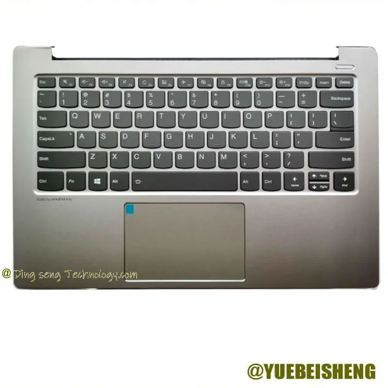 

YUEBEISHENG New for LENOVO IdeaPad 530S-14 530S-14ARR Palmrest US keyboard Upper Cover Upper case Touchpad Backlight Silver