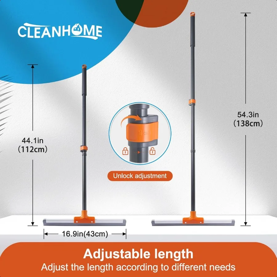 ممسحة أرضية مطاطية لبلاط الأرضيات الخرسانية والأرضيات المعدنية والألومنيوم شديدة التحمل ومكنسة أرضية الدش للإزالة #2