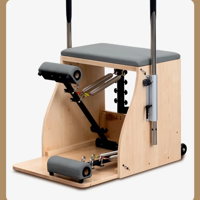 

YTYIN 2024 Wholesale White Maple Wood Pilates Equipment Stability Combo Step Chair For Yoga Studio