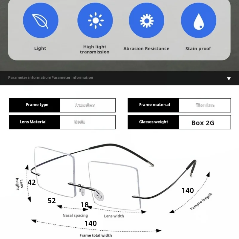 Fashion Rimless Glasses Frame Nine Ball Snooker Billiard Glasses Wide Field Of View Myopia/Hyperopia Optical Prescription 1
