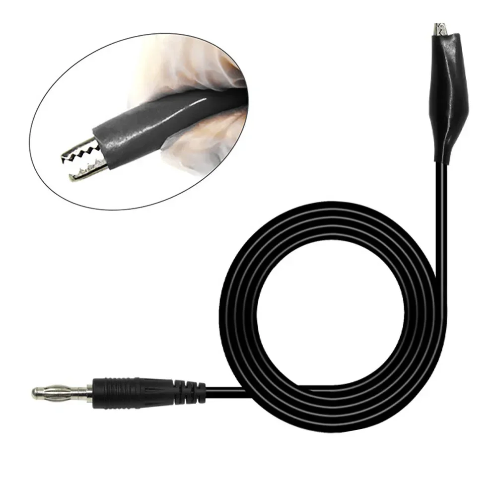 Imagem -02 - Banana Plug ao Cabo de Teste Macio do Teste do Multímetro da Ligação da Braçadeira do Crocodilo P1038 mm