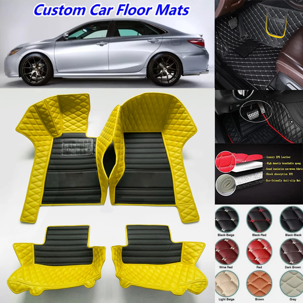 Dywaniki samochodowe 3D z wodoodpornej skóry PU na zamówienie do Mazdy CX3 CX-3 2015-2023, dywaniki samochodowe, akcesoria samochodowe, wkładki pod nogi.