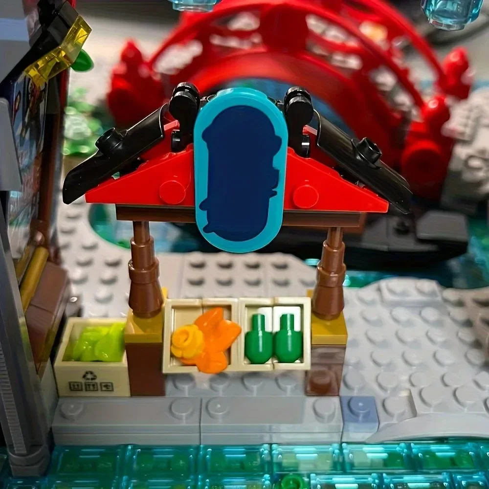 Street View Nin-Jagoing City Markets Model Building Blocks 71799 Bricks Assembly Household Desk Decoration Kids Toys For Gifts