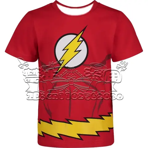 25/26 Summer Fashion New Marvel DC Superhero Flash Cartoon 3D Printed T-shirt Unisex Trendy Y2k Movie Fans Short Sleeve