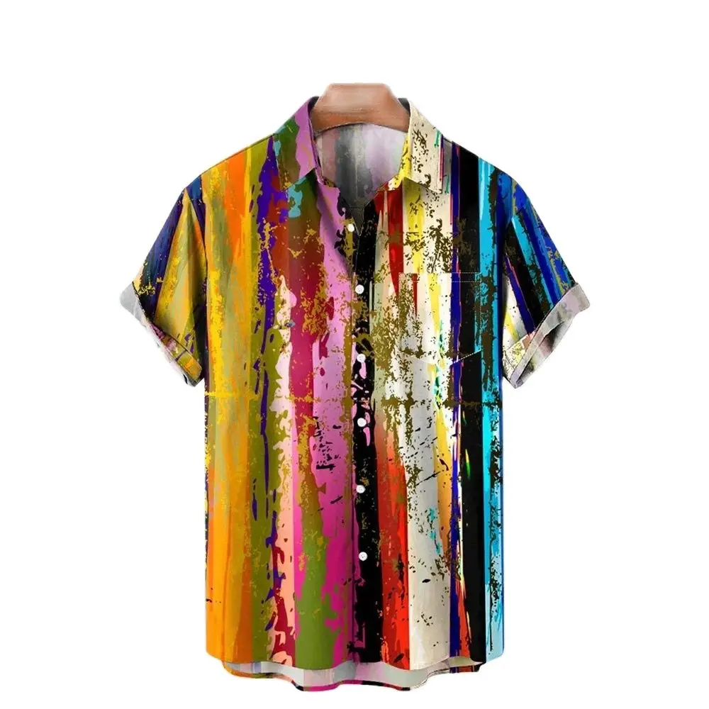 Heren Casual Shirt Hawaiiaans Shirt Heren Zomer 3d Print Casual Shirt Met Korte Mouwen Voor Heren Kleding Ademende Shirts