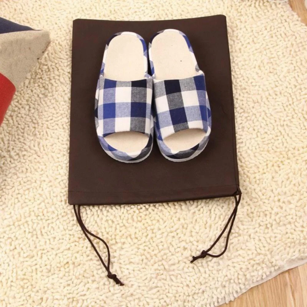 5 PCS/Set Shoe Dust Cover Non-woven Fabric Dust Proof Drawstring Storage Bag Non-woven Fabric Color Random Household Items