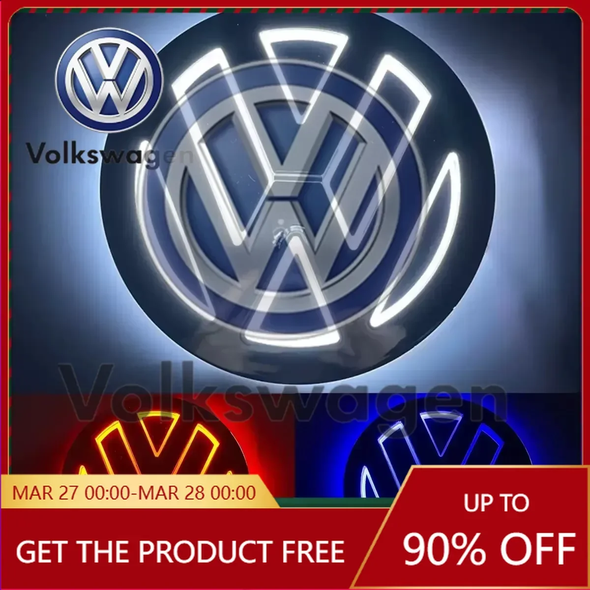 

Emblems For VW Volkswagen Car Sticker 11cm 5D Logo Light LED Rear Badge Front Grille Light For VW CC Bora Golf Jetta POLO MAGOT