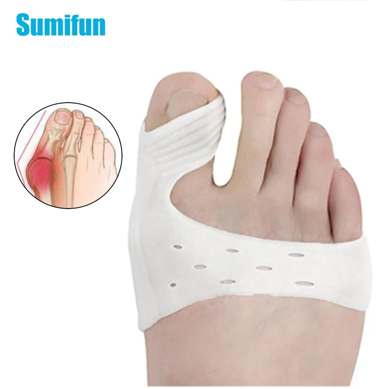 2Pcs Teen Orthopedische Bunion Siliconen Gel Duim Afscheiders Spacers Hallux Valgus Corrector Bretels Tenen Pedicura Voetverzorging Tool