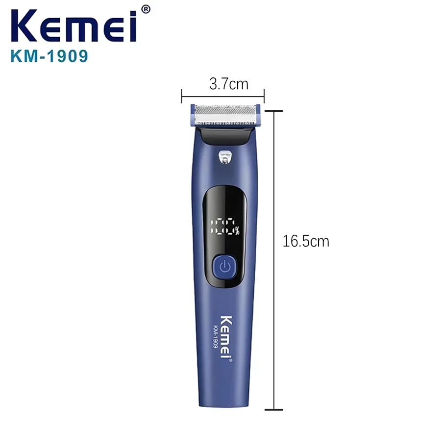 Kemei-ヘアカットデバイスKM-1909,ひげのカット,石のテンプル,多機能,USB