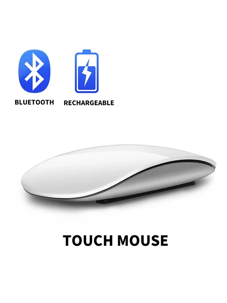 LZQLY Bluetooth 4.0 Rechargeable Silent Wireless Mouse | Ultra-thin Multi Arc Touch Magic Mouse for Laptop iPad Mac PC MacBook
