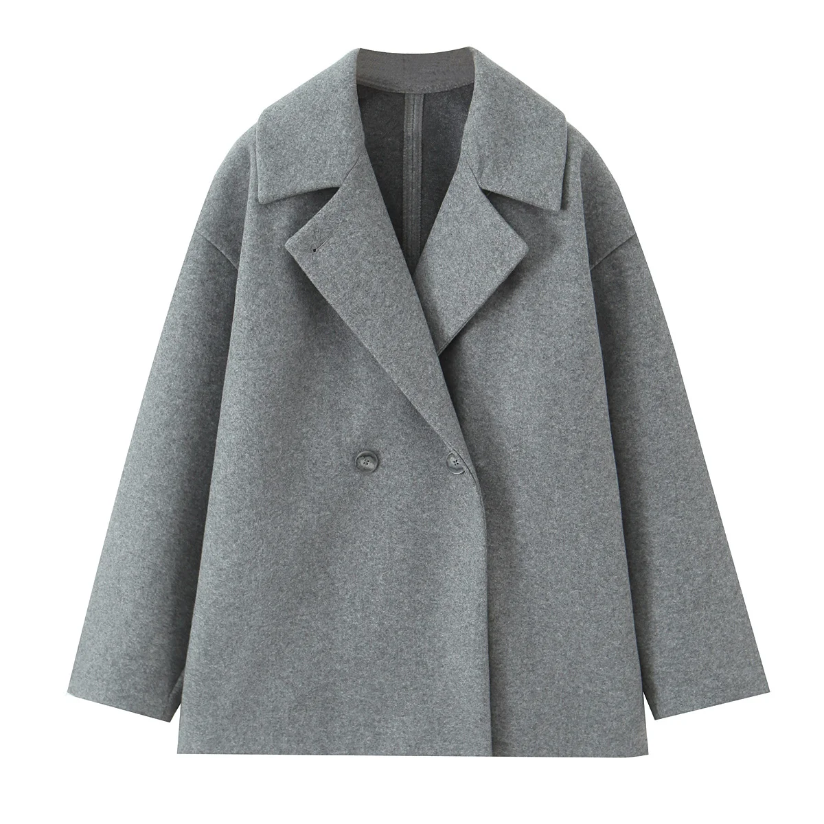 

Женское модное зимнее двубортное пальто в европейском и американском стиле 2025 года, шикарное двубортное пальто, верхняя одежда Mujer