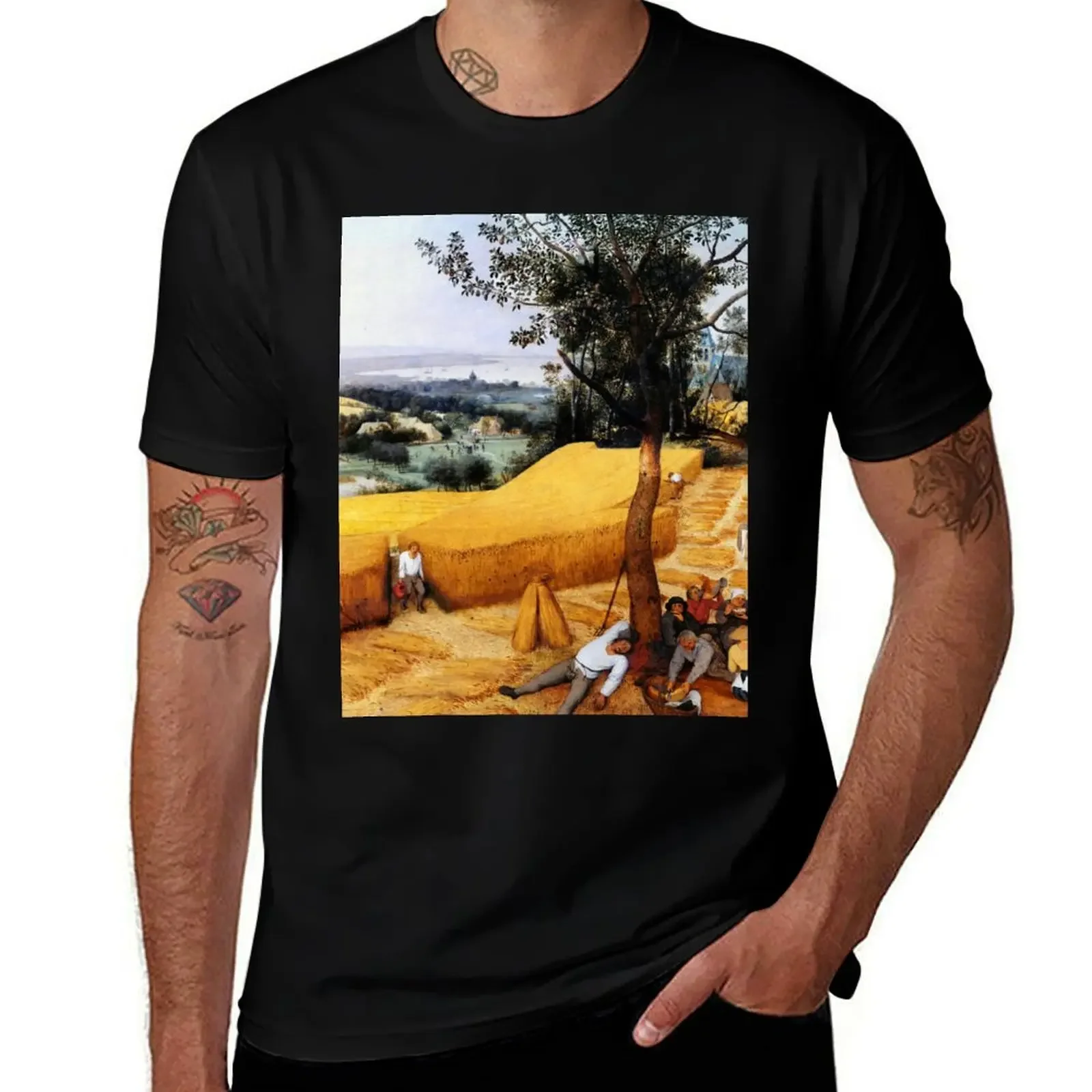 Pieter Bruegel the Elder The Harvesters T-Shirt rapper graphic tees anime tshirt plain mens cotton t shirts