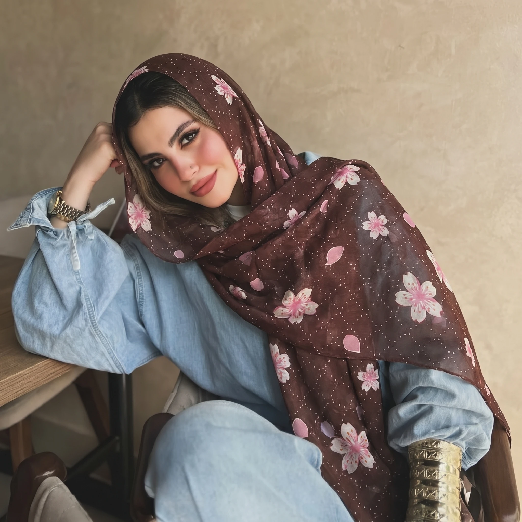 2026 Muslimischer Jersey-Hijab-Schal mit Druck, Schals, Kopftuch, Foulard Femme Musulman, Islamisch-Arabischer Wickel-Kopfturban für Damen, Schals – Detail 4