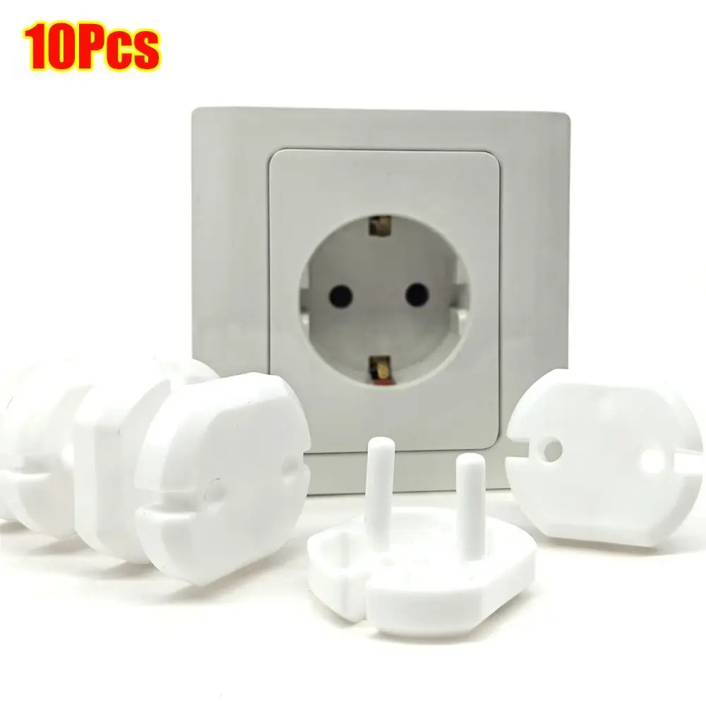 

New Plastic Electric Socket Outlet Cover White Two Phase Plug Protection Socket Covers Baby Child Safety