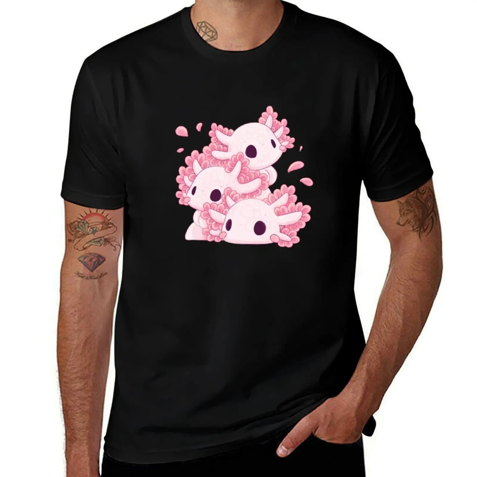 Cute Axolotl Chibi Stack T-Shirt graphic shirts plus size tops sublime essential t shirt men tshirt