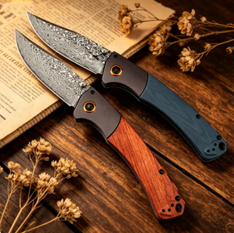 

New High Quality 15080 Folding Knife Damascus Steel Blade Pocket Fishing Multi Tool Cutting Tool Outdoor Survival Knife