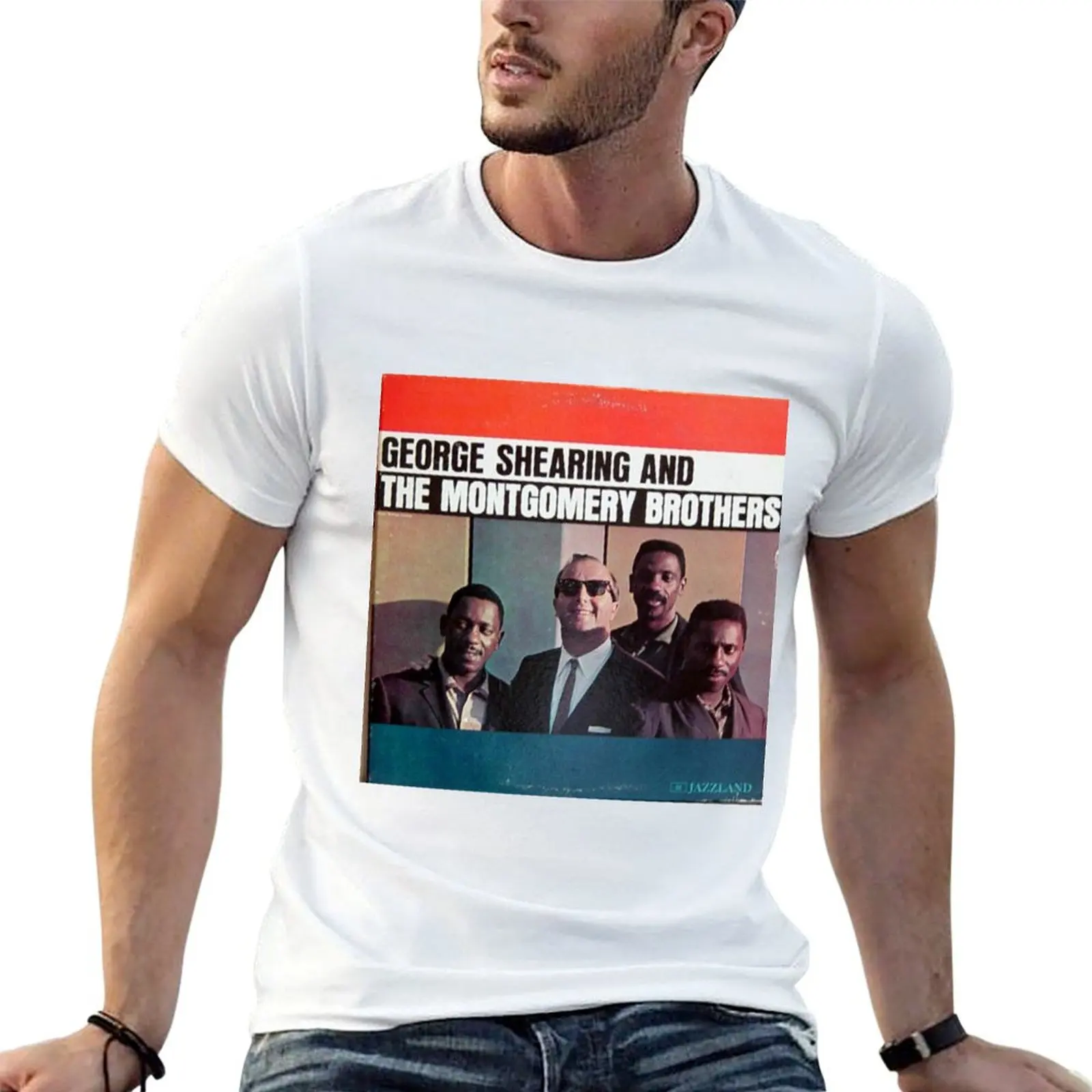 George Shearing And The Montgomery Brothers, Wes Montgomery, 1961 lp T-Shirt Simple Line Art Print Tee
