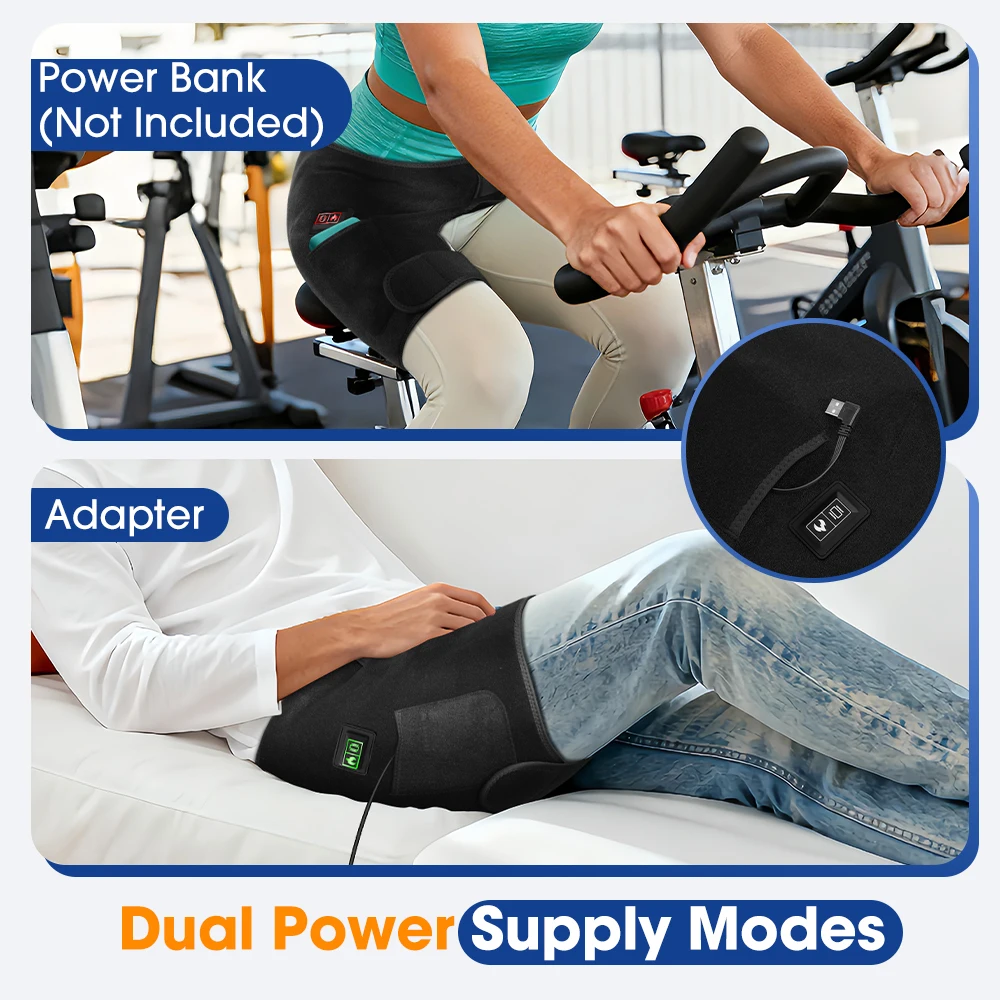 

Массажный пояс для тазобедренных суставов с красным светом 660 нм, подогревом и вибрацией, поддерживающий бандаж для седалищного нерва, бедер и ягодиц, полностью обхватывающий тазобедренный сустав