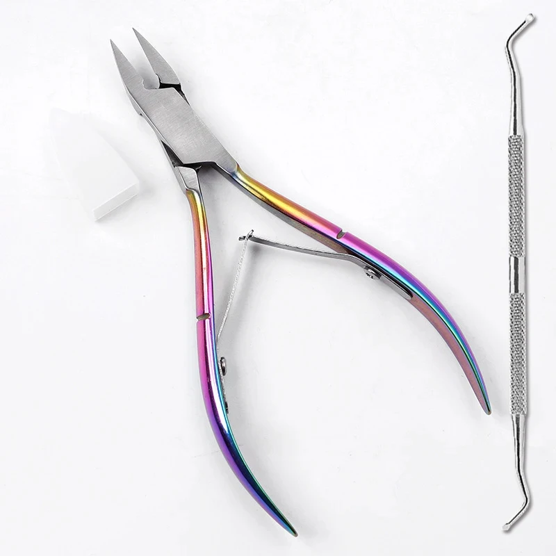 2Pcs Toenail Ingrown Cuticle Nipper Clipper Edge Cutter Scissor Pedicure Dead Skin Remover Manicure Tools Nail Pliers Tool