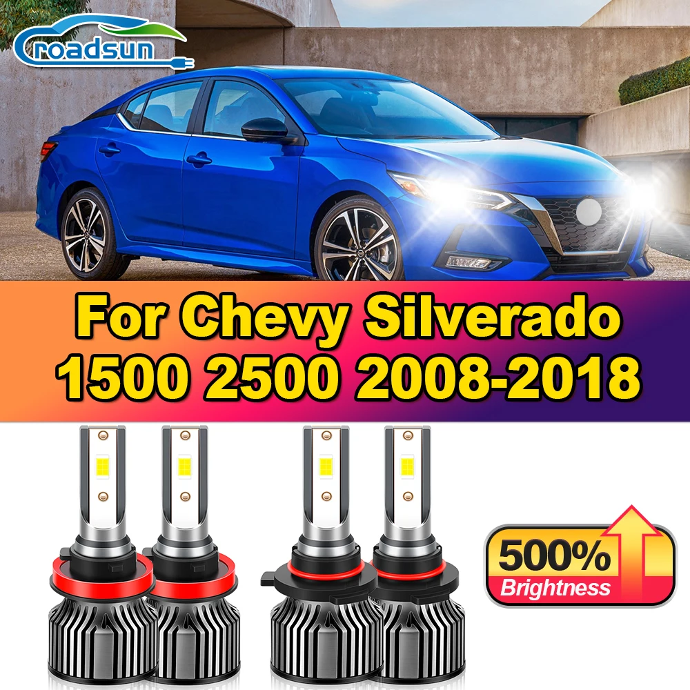 

240W Turbo Auto Lamps 40000LM CSP Chips LED Headlight Bulbs 12V 6000K Front Lights For Chevy Silverado 1500 2500 2008-2017 2018