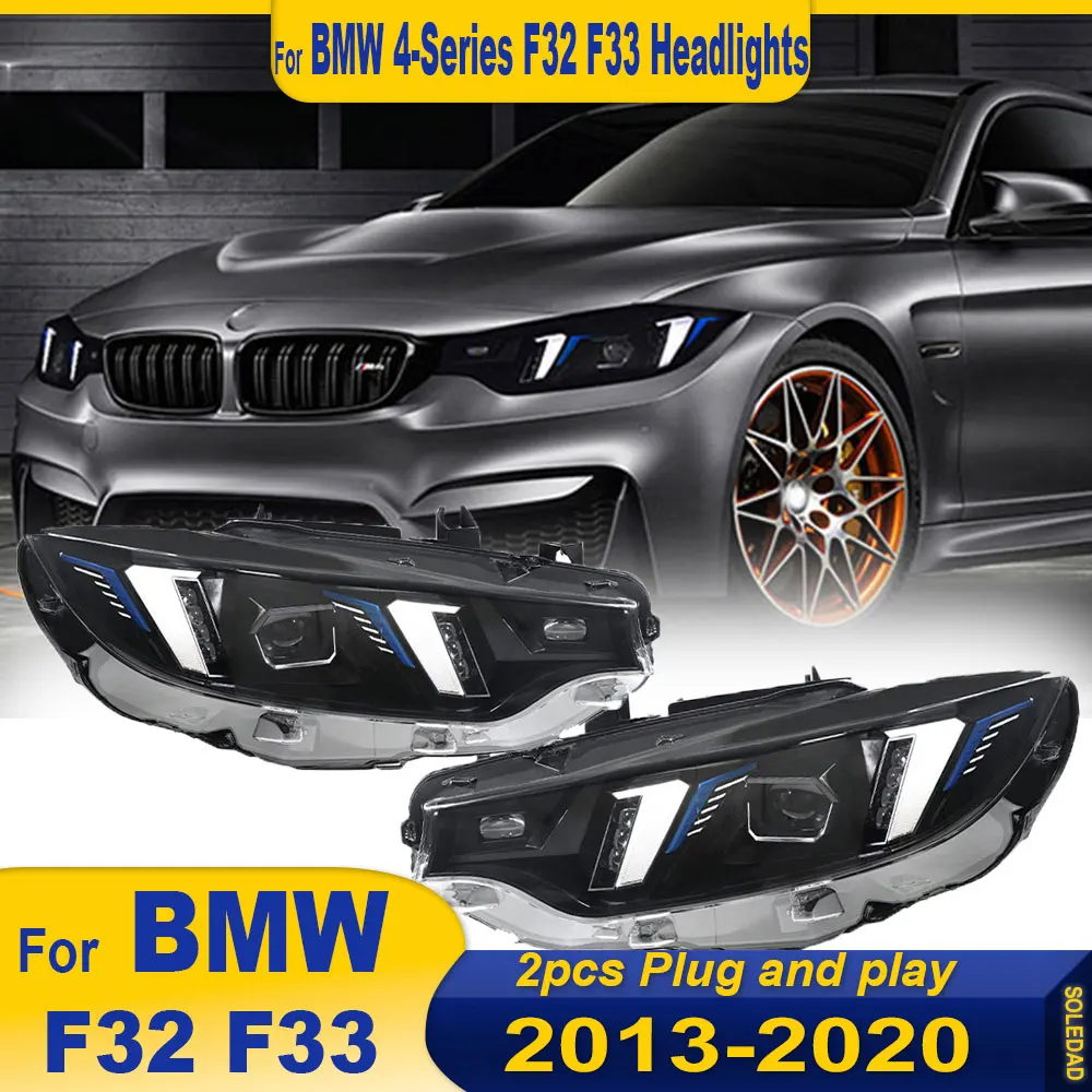 Car Full LED Headlight Light Assemblies For BMW 4 Series F32 F36 F82 2013-2019 Auto Fog DRL Brake Turn Signal Lamp Plug and Play