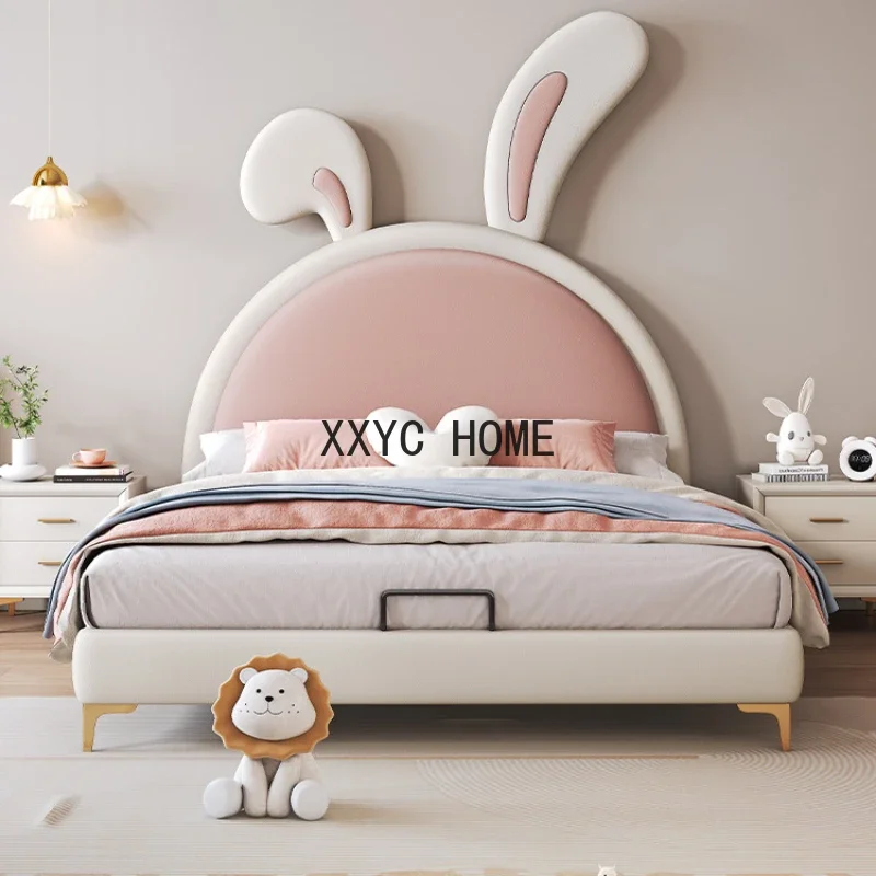 Princess Luxury Children Beds Solid Wood Modern King Size Loft Children Beds Toddler Floor Kinder Bett Bedroom Furniture SR50CB