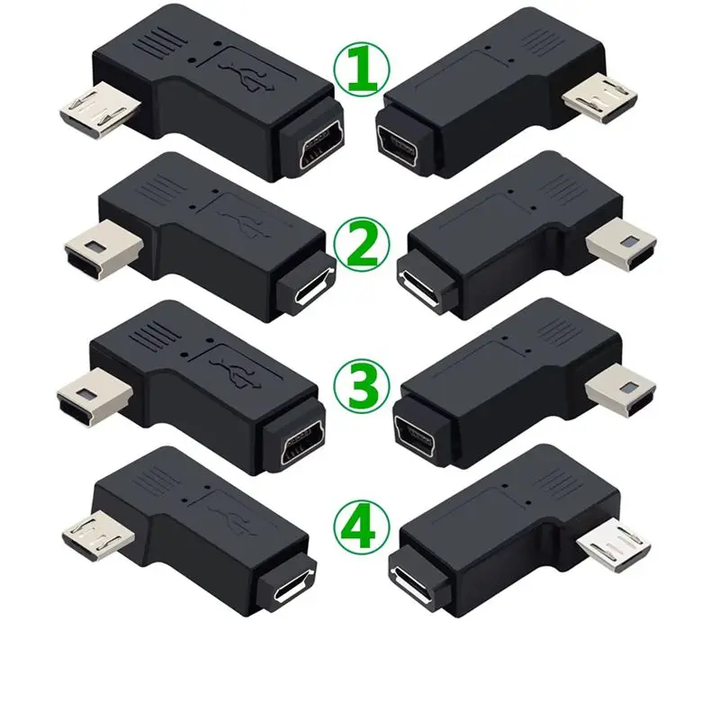 USB 2.0 Adapter, Android Mini 5P Micro 5P USB BM/BF Adapter, Android Male to Female Data Charging Adapter