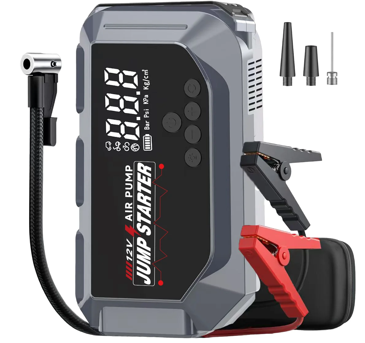 3000A Portable Car Jump Starter with Air pump  LED Light & Power Bank  Car Battery Charger Booster Buster For 10L 8.0L Starting