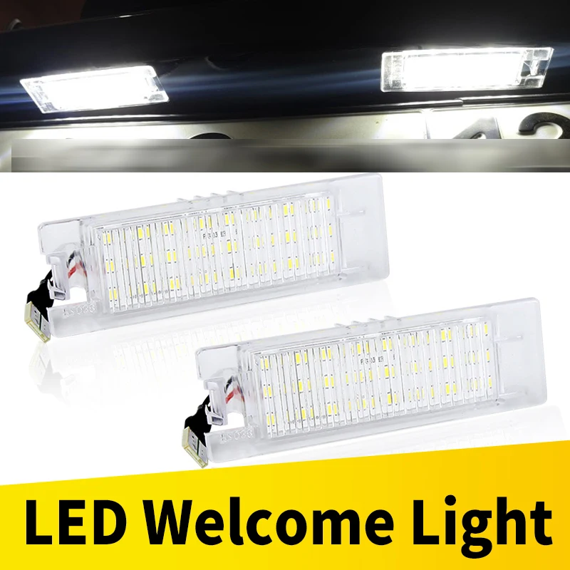 2 pçs led número luz da placa de licença para fiat bravo 2007-2014 grande punto evo 2009- 2012 500l doblo croma marea lâmpada traseira canbus