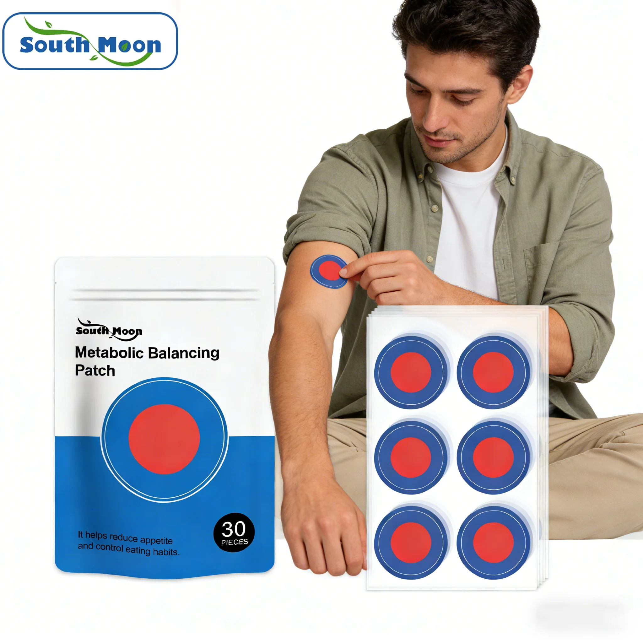 

South Moon Fat Burning Patches Control Appetite Metabolism Support Vitality Boost Health Management Body Care Wellness Patches