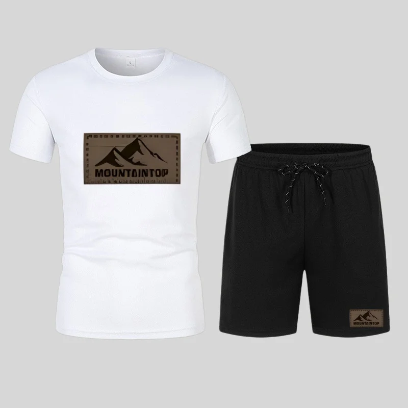 Summer fashion: Men's casual sportswear, T-shirts and shorts, casual short-sleeved suits, jogging and fitness wear.