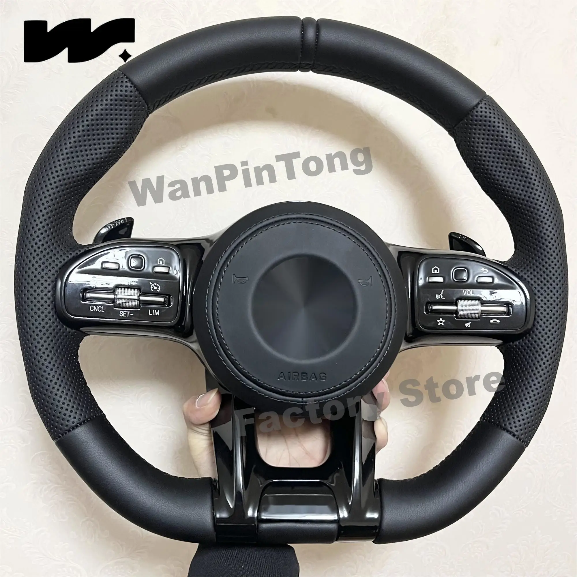 

For AMG Steering Wheel for Mercedes-Benz A/B/C/E/S Class GRA GLB GLC GLE GLS 05-24 Universal steering wheel for all models