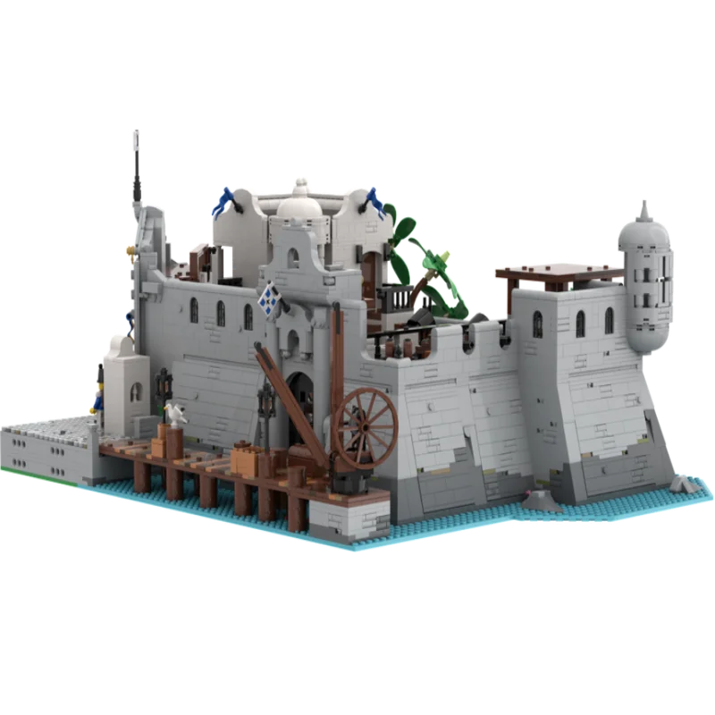 6725PCS MOC Pirate Series Ramura Rada Castle Building Module Creative Assembly Technology Building Blocks Toy Castle Model