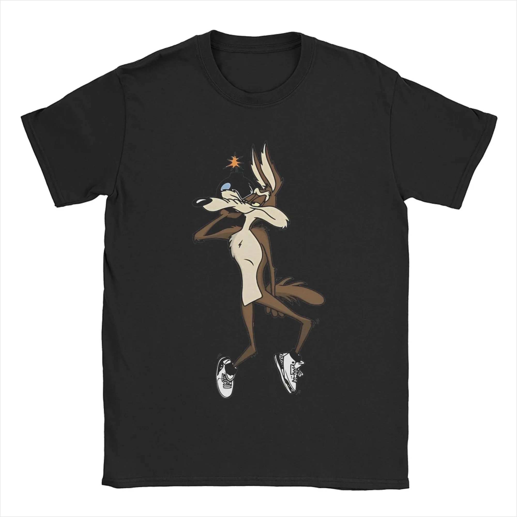 Men Women Graphic Print Wile E. Coyote  Tee T Shirt Cotton  T-shirts Clothing