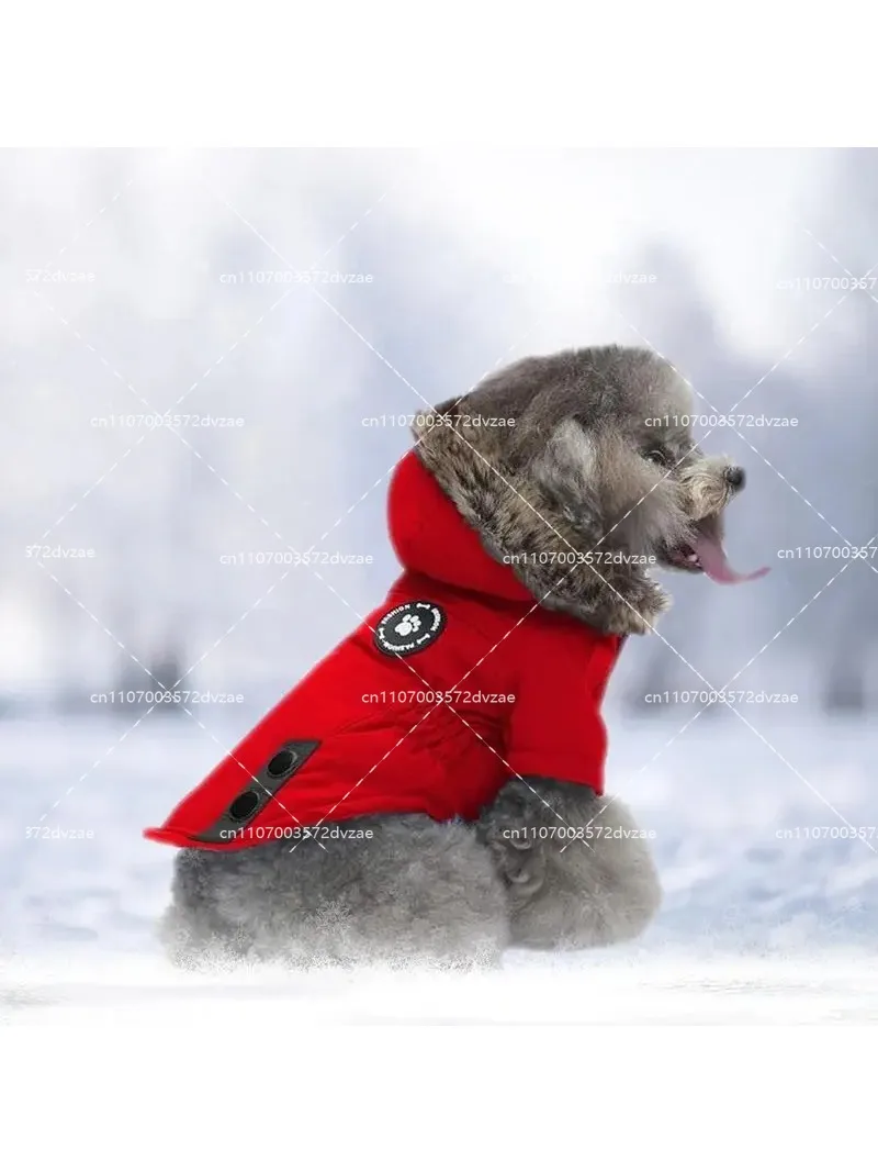 Cat Dog Doggie Down Jacket Hoodie Coat Pet Clothes Warm Clothing For Small Dogs Winter Thick Padded Warm Coat Vest Clothes For