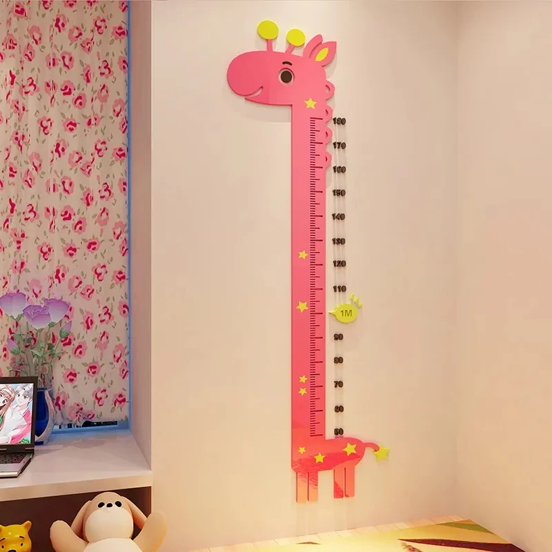 

Kindergarten Baby's Height Measuring Ruler Wall Sticker Cartoon Giraffe Wall Sticker Children's Room Wall Sticker 3D Wallpaper