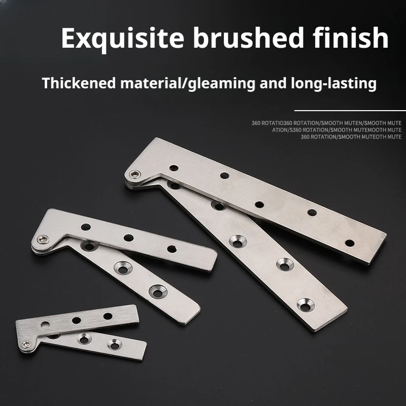 Heavy-Duty SUS304 Stainless Steel 360 Degree Rotate Concealed Upper & Lower Hinge, Sky-Earth Hidden Shaft for Wooden Doors