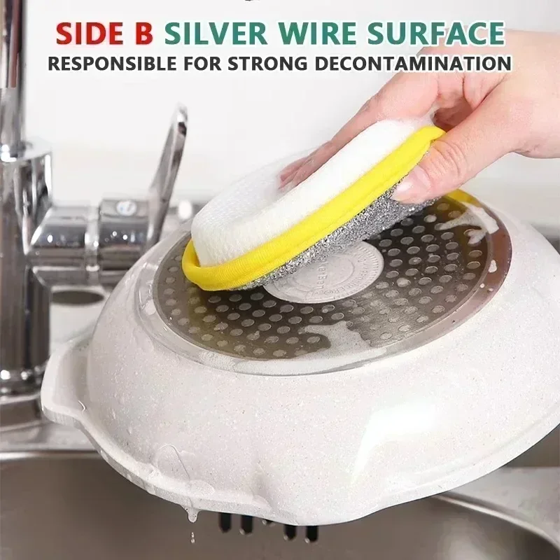 30/1Pcs Double Side Dishwashing Sponge Dish Washing Brush Pan Pot Dish Wash Sponges Household Cleaning Kitchen Tools