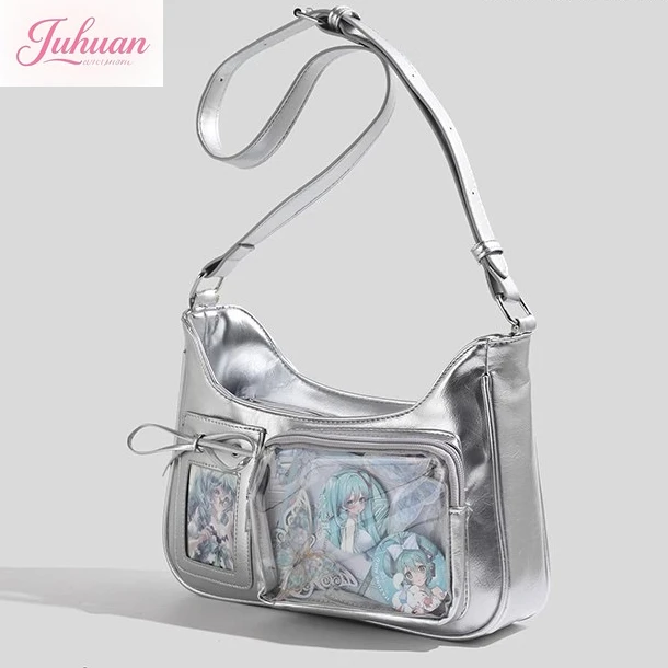 

2025 New Japanese Pain Bags Shoulder Messenger Bag Two-dimensional Texture Small Food Commuting Daily Transparent Bags Women