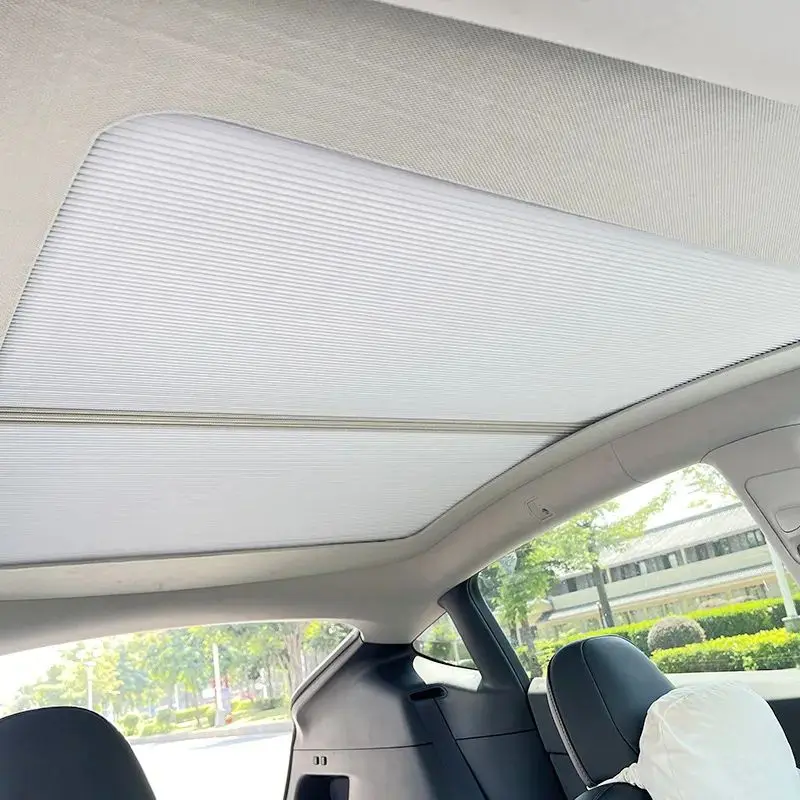 2023 Te-Mart Retractable Glass Roof Sunshade For  Car Sun Shade UV Rays Protection Model Y Model 3