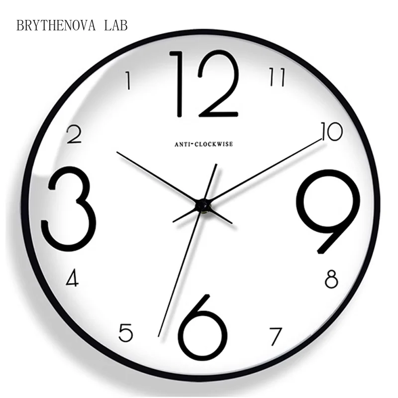 Reverse Clock Creative Time Back Art Decorative Round Wall Modern Clock Design Living Room Decoration Wall Home Decoration