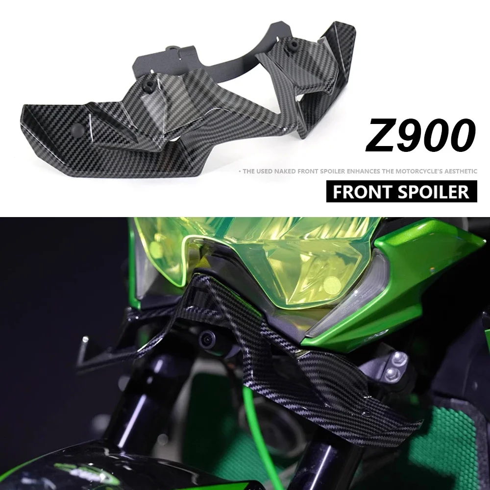 

Для Kawasaki Z900 2020 2021 2022 2023 мотоцикла из углеродного волокна Z 900 обнаженный передний спойлер Winglet аэродинамический комплект крыльев спойлер