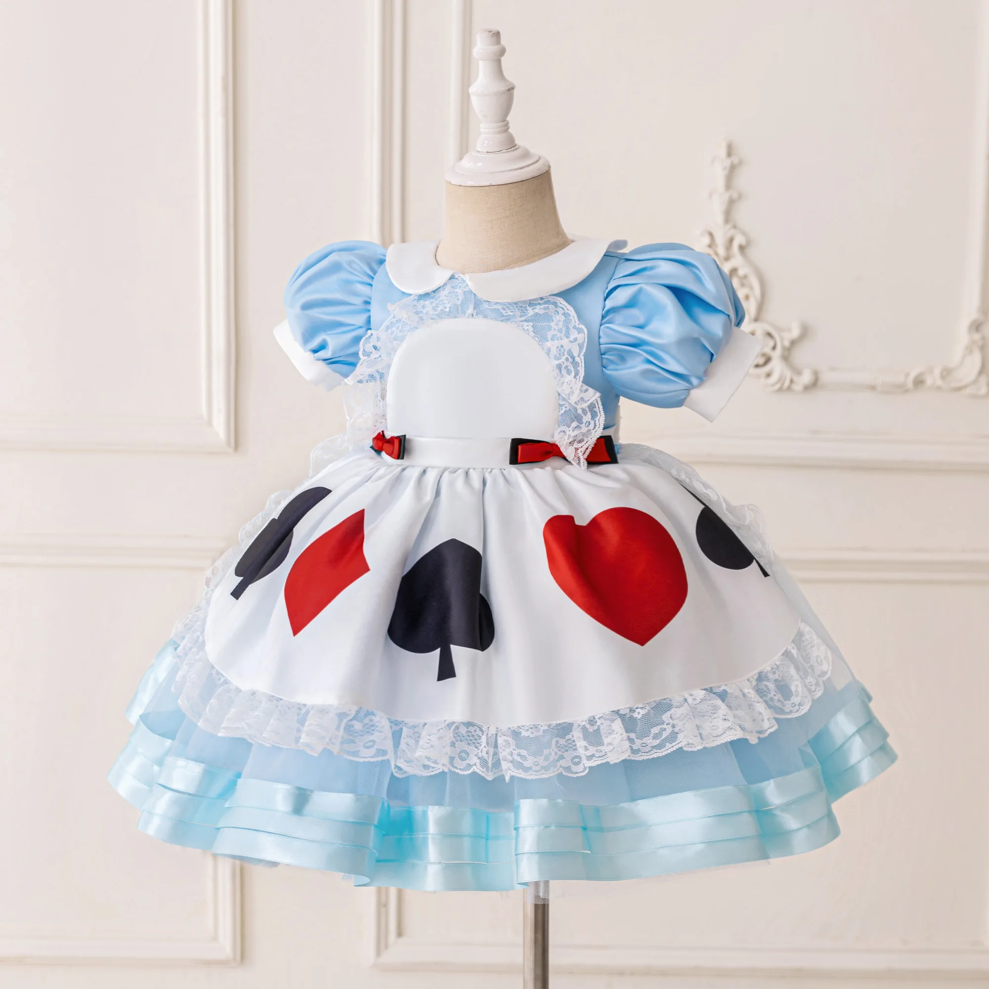 Alice Rapunzel Dornröschen Mädchen Partykleid Schneewittchen Mascha Bär Anna Dienstmädchen Kostüm Lolita Geburtstag Hochzeit Prinzessin Kleider – Detail 25