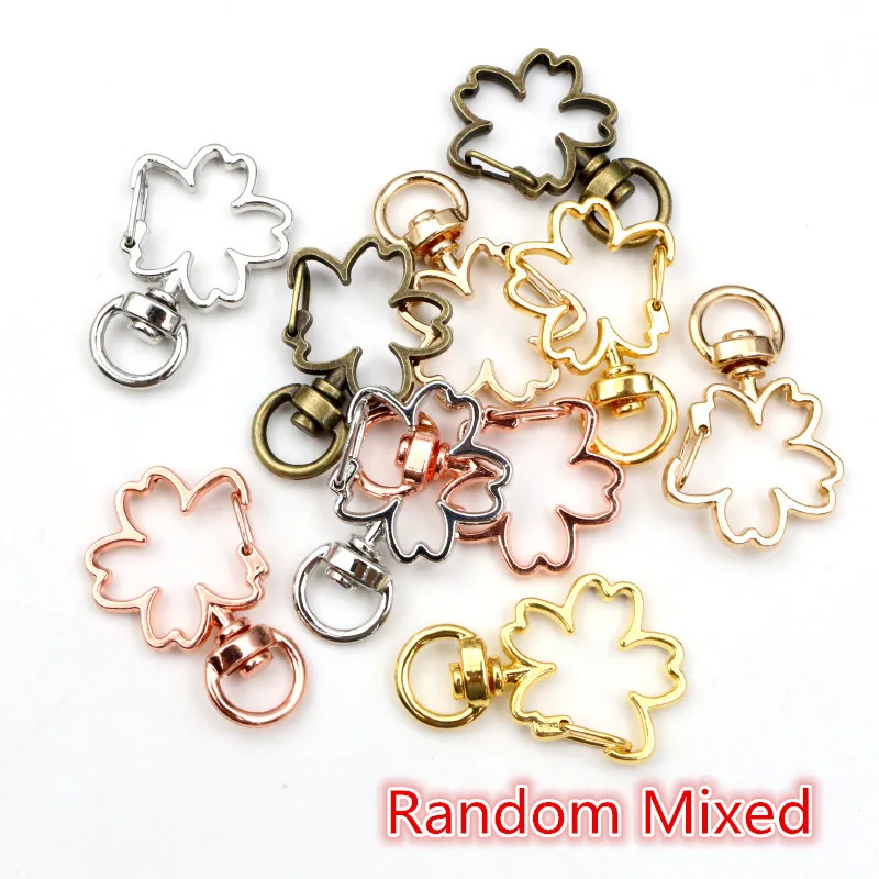 Cat Heart Snap Hook Clips, 10pcs Keychain Supplies