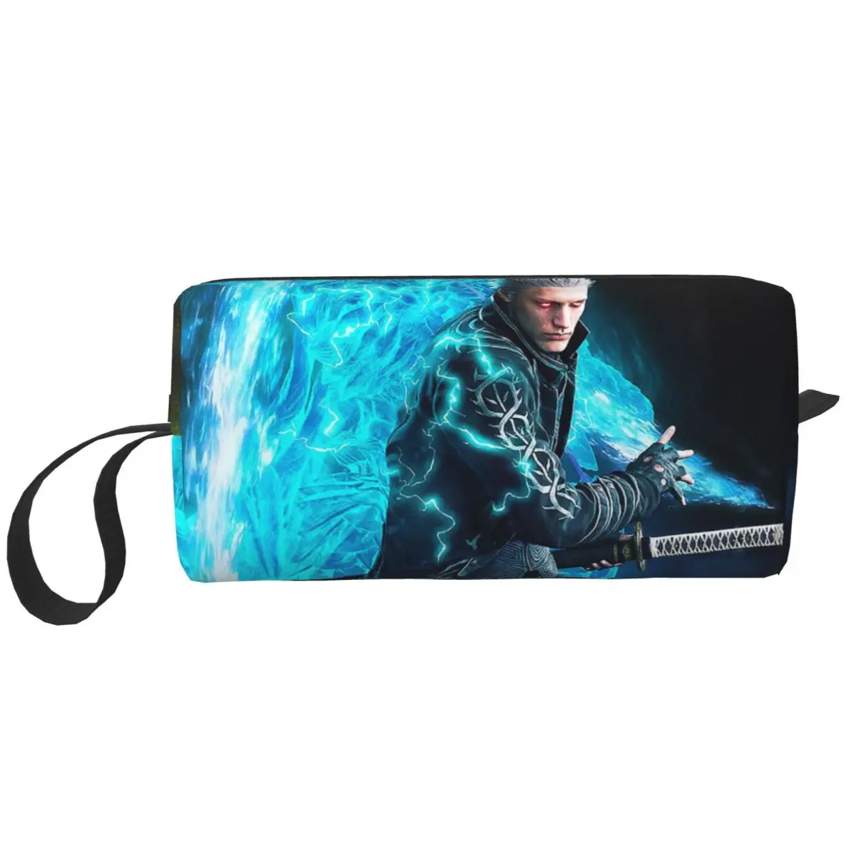 Vergil From The Devil May Cry Series Makeup Bag Cosmetic OrganizerToiletry Cosmetic Bag for Women Beauty Travel Pencil Case