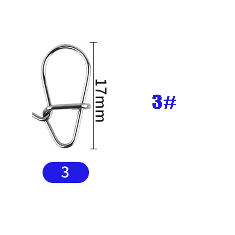 50 Stück-100 Stück 00 # -3 # Angeln Schöne Haken Snap Pin 304 Edelstahl Angeln Barrel Wirbel Köder Stecker Zubehör Pesca